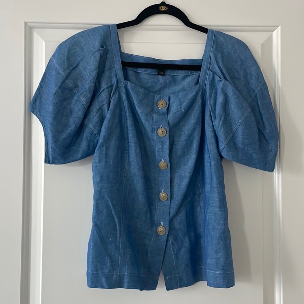 Puff Sleeve Ann Taylor Blouse